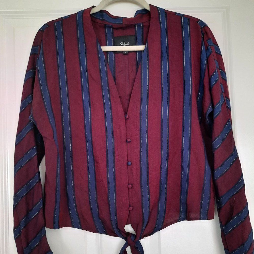 Rails Stripe Tie Front Top  Sz S‎
